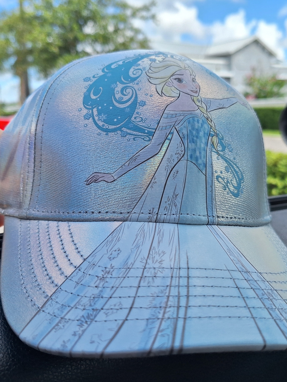 Disney Elsa Iridescent Light Blue Character Cap